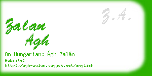 zalan agh business card