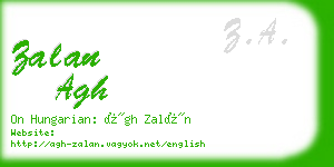 zalan agh business card